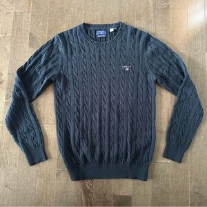 GANT Cable‎ Knit Crew Neck Sweater Nautical Coastal Seacoast Preppy Size M
